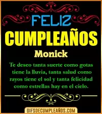 GIF Frases de Cumpleaños Monick